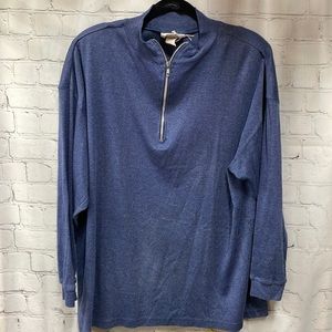 Victoria Sport 1/4 zip up shoulder pads blue XL top